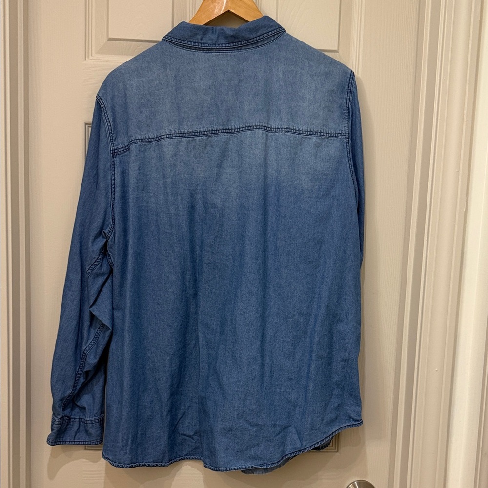 Torrid Classic Blue Denim Shirt - Picture 3 of 3